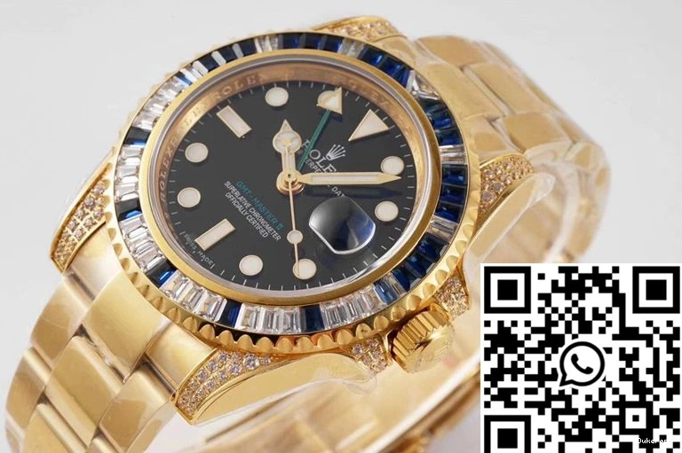 Rolex SAru Diamond White Factory II GMT ROF 116758 Master Blue 0114